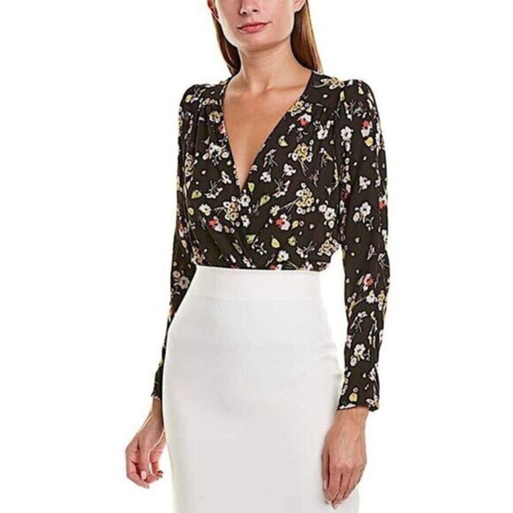 ASTR BLACK FLORAL BODYSUIT